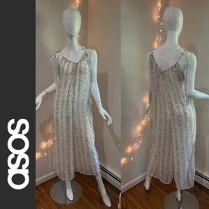 ASOS Swim Sheer Wide Leg Jumpsuit